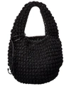 Jw Anderson Large Knit Shopping Bag With Loop Detailing In Black
