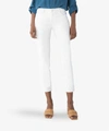 KUT FROM THE KLOTH AMY ROLL CROP STRAIGHT JEAN IN OPTIC WHITE