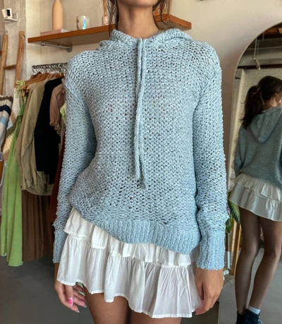 Sky To Moon Andrea Cropped Sweater In Blue
