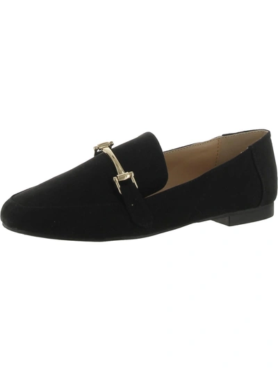 Feversole Womens Round Toe Slip On Loafers In Black