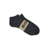 Hugo Boss Two-pack Of Ankle Socks In A Cotton Blend In Grey
