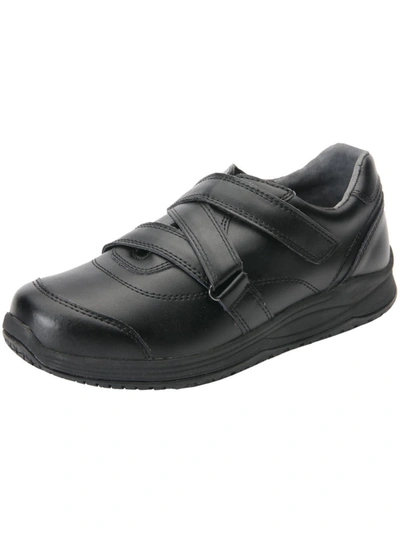 Drew Pepper Womens Leather Slip-resistant Walking Shoes In Black