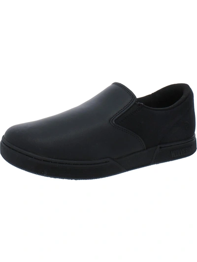 Wolverine Urban Eatery Fx Mens Leather Slip-on Casual And Fashion Sneakers In Black