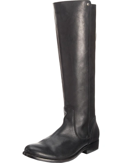 Frye Melissa Womens Faux Leather Riding Knee-high Boots In Black