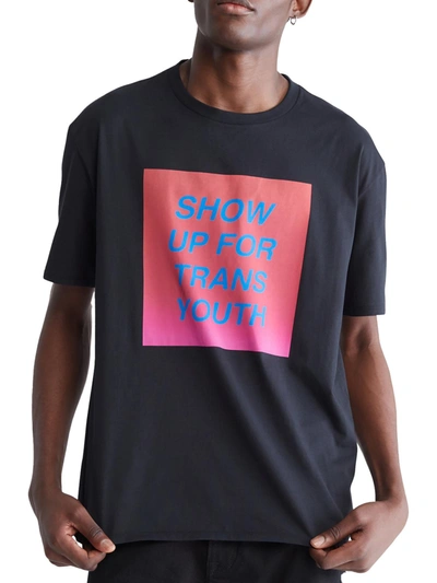 Calvin Klein Mens Cotton Graphic T-shirt In Black