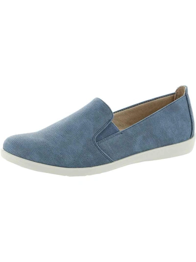 Lifestride Neon Womens Padded Insole Slip On Loafers In Blue