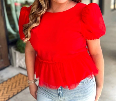 Tcec Babydoll Top In Red