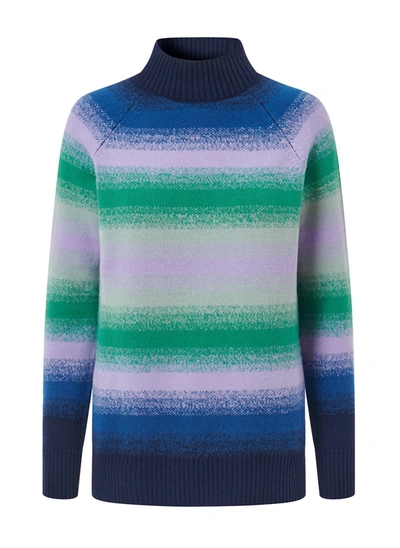 Barbara Lohmann Colorful Cashmere Degrade Sweater In Blue Multi