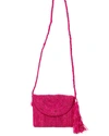 Mar Y Sol Naomi Raffia Shoulder Bag In Pink