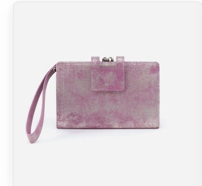 Hobo Violet Leather Wristlet In Purple