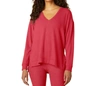 BEYOND YOGA LONG WEEKEND LOUNGE PULLOVER IN CORAL