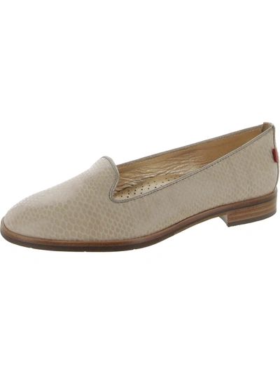 Marc Joseph Columbus Cr Womens Leather Snake Loafers In Beige