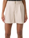 KARL LAGERFELD WOMENS FAUX LEATHER PLEATED CASUAL SHORTS