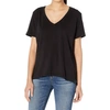 Michael Stars Nikki V Neck Cotton Tee In Black
