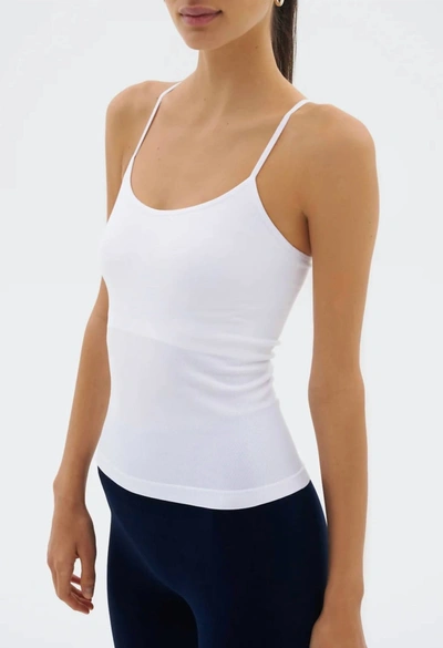 Splits59 Loren Seamless Waist Length Tank Top In White