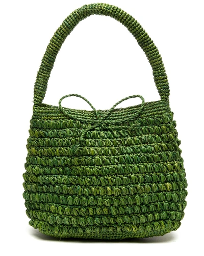 Mar Y Sol Madelyn Raffia Shoulder Bag In Green