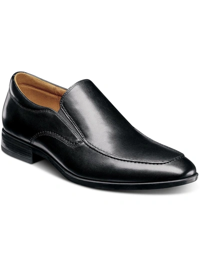 Florsheim Postino Mens Leather Square Toe Loafers In Black