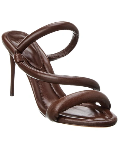 Alexandre Birman Aysha 85 Leather Sandal In Brown