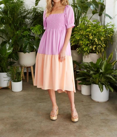 Crosby By Mollie Burch Wilder Dress In Orchid/lychee In Multi