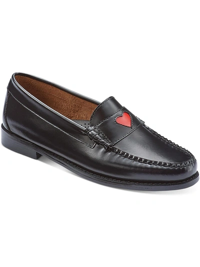 G.h. Bass & Co. Whitney Love Womens Leather Slip On Loafers In Black