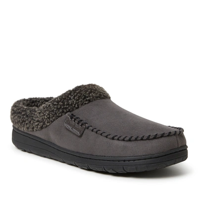 Dearfoams Men's Microsuede Clog Slipper In Grey