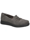 Easy Street Locke Womens Faux Leather Lifestyle Loafers In Grey