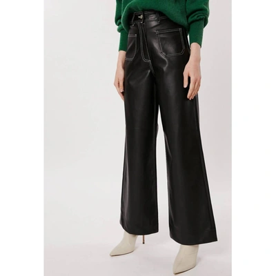 Deluc Terre Faux Leather Pants In Black