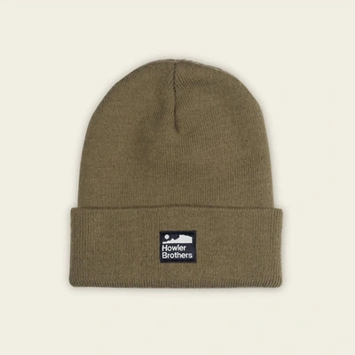 Howler Brothers Men's Command Beanie In Army Green In Brown