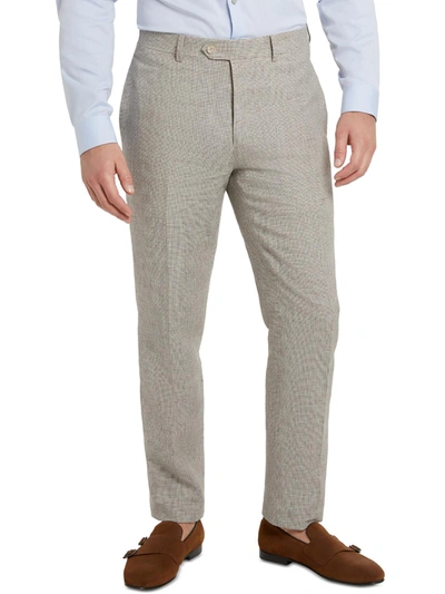 Tallia Mens Linen Houndstooth Suit Pants In Multi