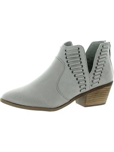 Carlos By Carlos Santana Mandi Womens Cushioned Insole Almond Toe Shooties In Grey