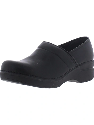 Easy Works By Easy Street Lead Womens Faux Leather Comfort Insole Clogs In Black