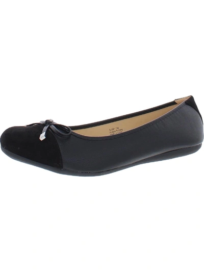Bellini Sloop Womens Faux Leather Round Toe Ballet Flats In Black