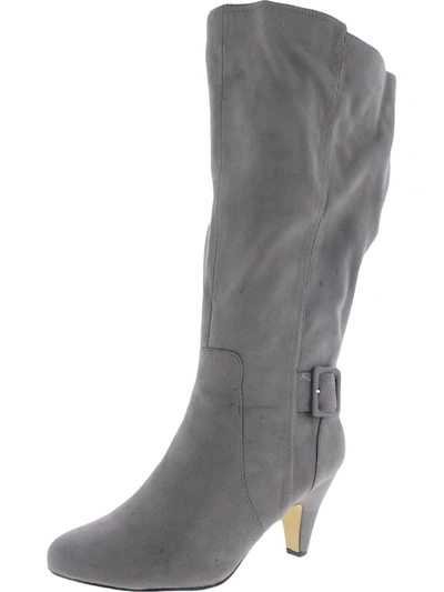 Bella Vita Troy Ii Plus Womens Wide Calf Buckle Knee-high Boots In Multi