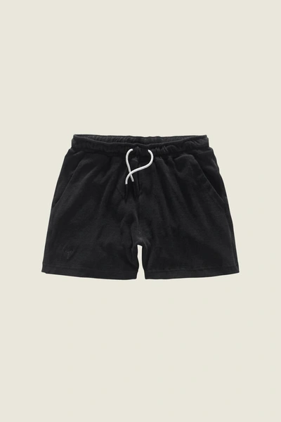 Oas Black Terry Shorts In 09-black