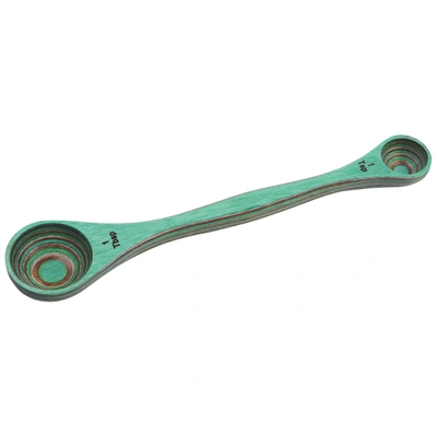 Island Bamboo 9-inch Pakkawood Double Sided Measuring Spoon In Green