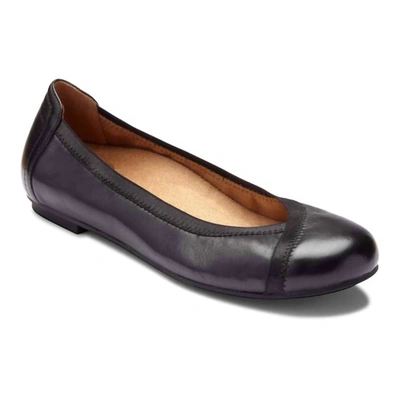 Vionic Spark Caroll Ballet Flat Shoes - Medium Width In Black In Purple