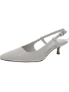 Kenneth Cole New York Martha Womens Leather Kitten Slingback Heels In Multi