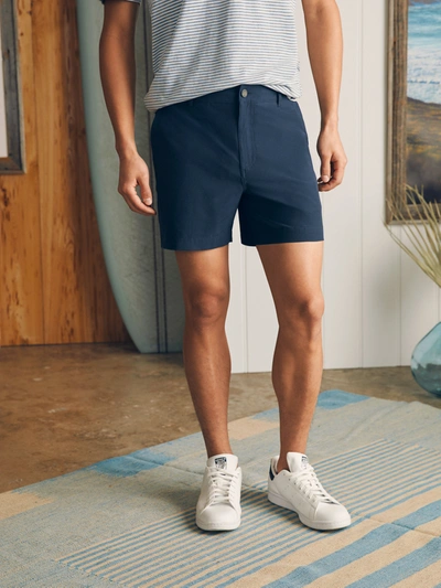 Faherty All Day Shorts (5" Inseam) In Dark Blue Nights