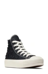 Converse Women's Flower Play All Star Lift High-top Sneakers In Black/ Black/ Egret