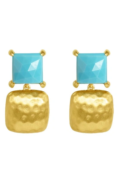 Dean Davidson Women's Nomad 22k-gold-plated & Sleeping Beauty Turquoise Drop Earrings In Turquoise Sky