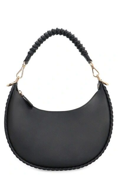 Fendi Graphy Small Shoulder Bag In Black