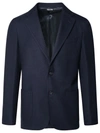Brian Dales Blue Wool Blend Blazer In Blue