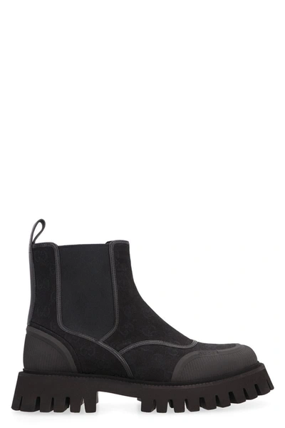 Gucci Gg Ankle Boots In Black