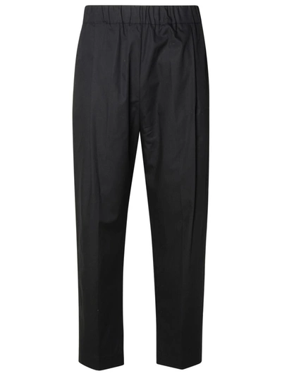 Laneus Tapered Drop-crotch Trousers In Black