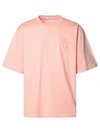 LANEUS LANEUS PINK COTTON T-SHIRT