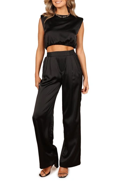 Petal And Pup Womens Marnie Top And Pant Set In Black