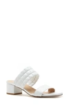 La Canadienne Rossy Slide Sandal In White Leather