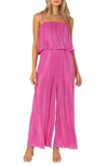 Petal And Pup Womens Jillian Plisse Jumpsuit In Orchid
