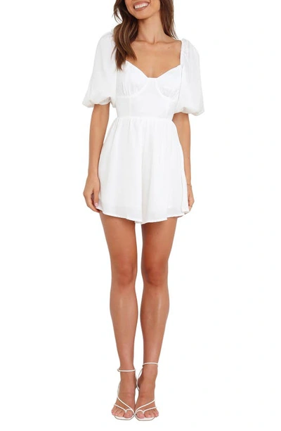 Petal And Pup Billie Back Cutout Romper In White