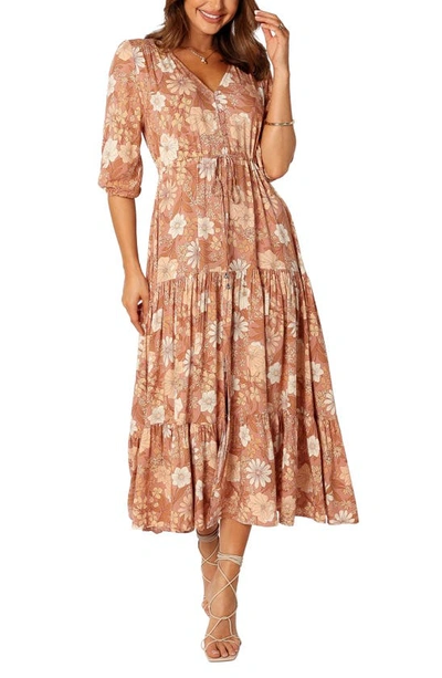 Petal And Pup Womens Kelda Dress In Tan